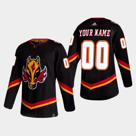 Camisola Calgary Flames Personalizado 2020-21 Reverse Retro Authentic - Homem